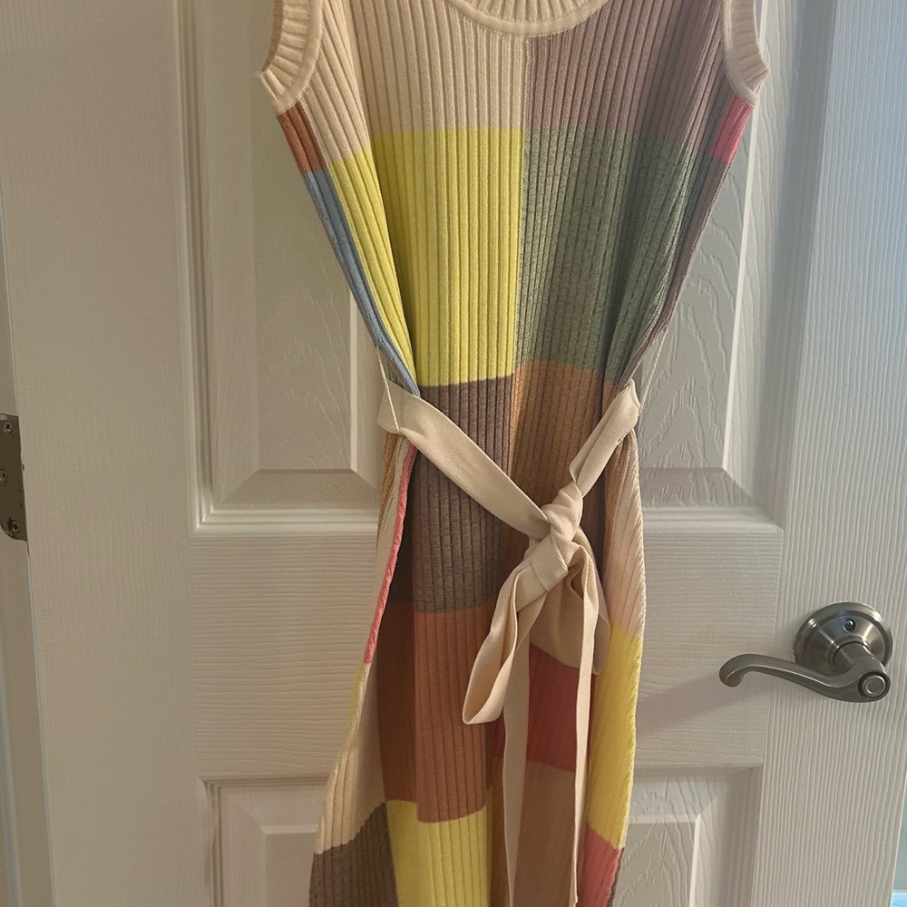 Zimmermann Multicolor Patchwork Midi Dress
